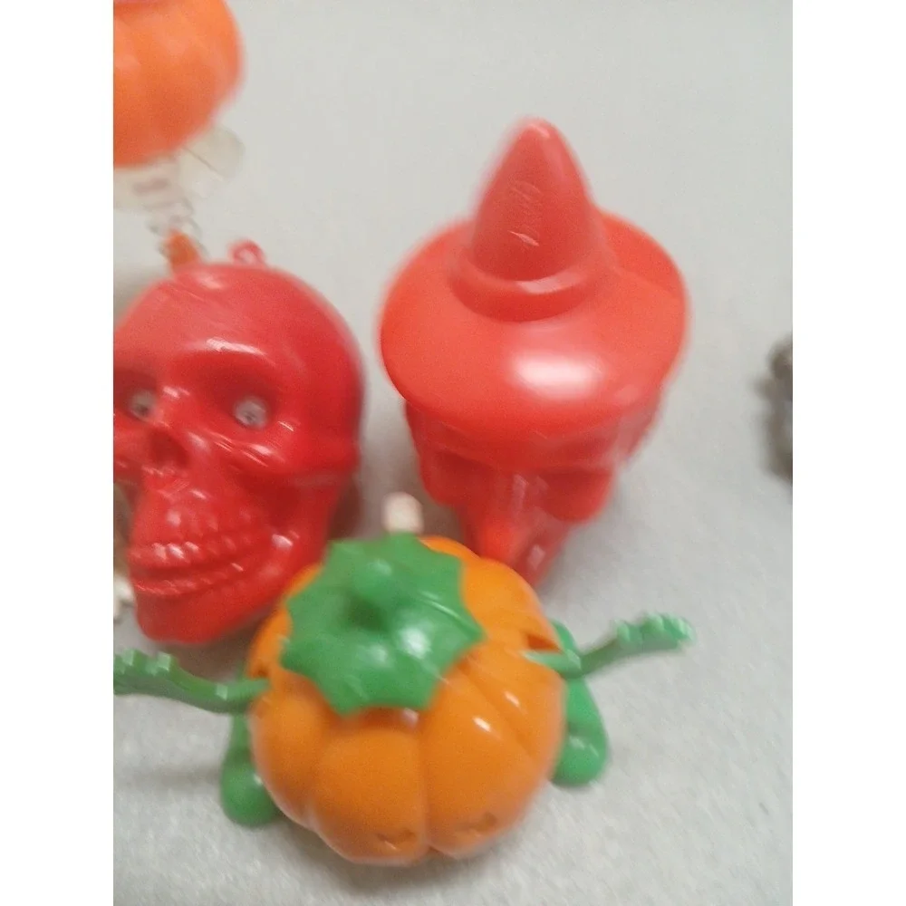 Vintage Russ Halloween Lot Jewelry Wind Up Skull Moving Jaw Googly Eye Bleeding